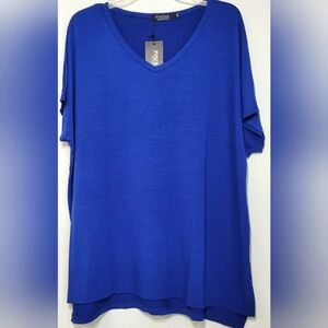 Fisoul Blue Short Sleeve tunic XXL NWT